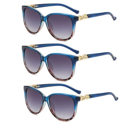 Gafas de Sol Cat Eye de Moda para Hombres Mujeres Unisex Protección UV400 Montura Redonda Vintage Gafas de Sol Deportivas