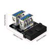 Double Port USB3.0 Adapter Converting 19 pin Motherboard Connector to 2 Type A Female Port Fast Data Transfer Flexible
