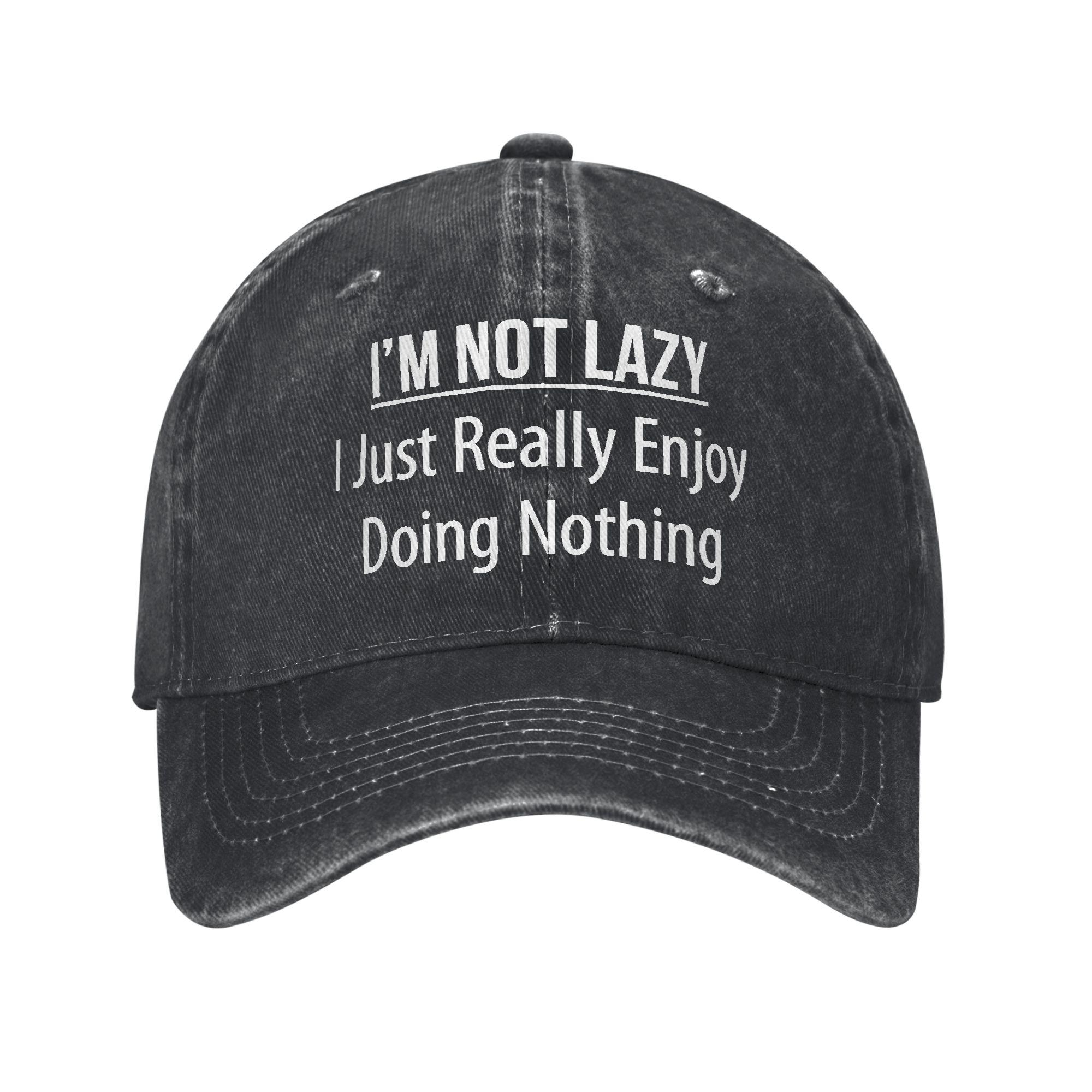 Im Not Lazy I Just Really Enjoy Doing Nothing Merch Baseball Caps Unisex Casual  Caps Hat Adjustable Casquette Dad Hat One Size