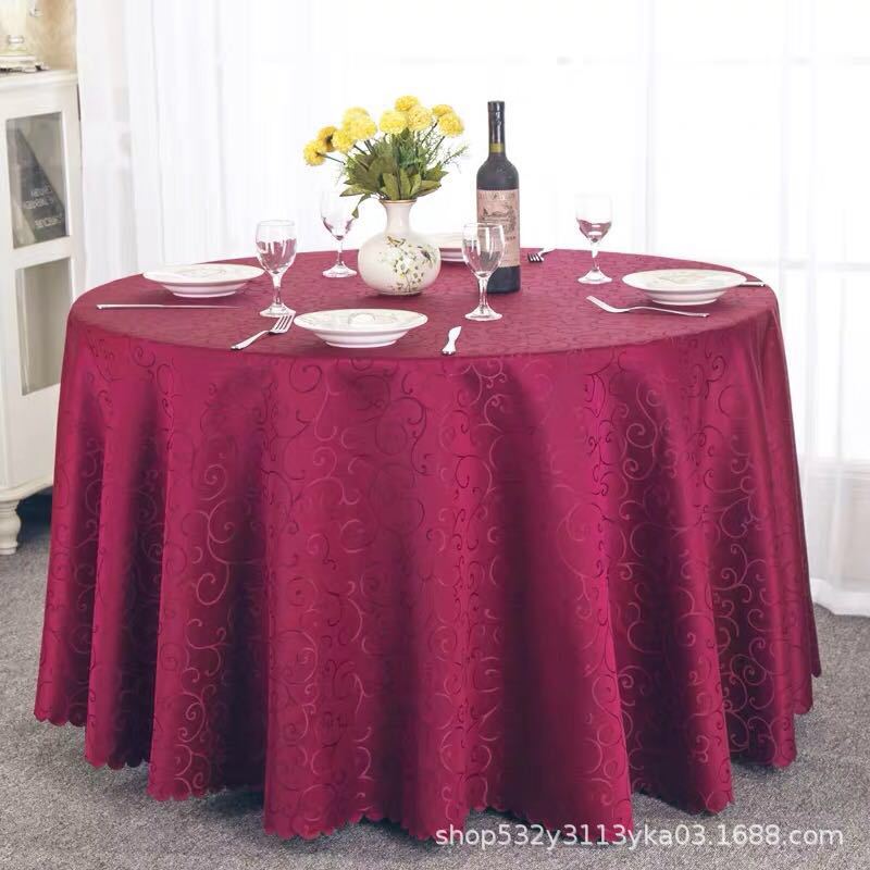 Circular Restaurant Tablecloths Hotel Banquet Tablecloths Suitable for Families Wedding Parties Easy To Maintain Heat-resistant