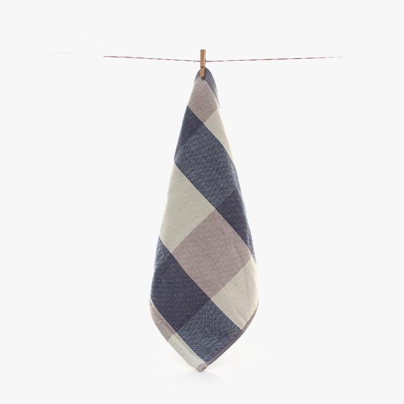 1Pc 34x34cm Square 100% Cotton Gauze Classical Plaid Water Absorbent Home Bathroom Adult Face Towel