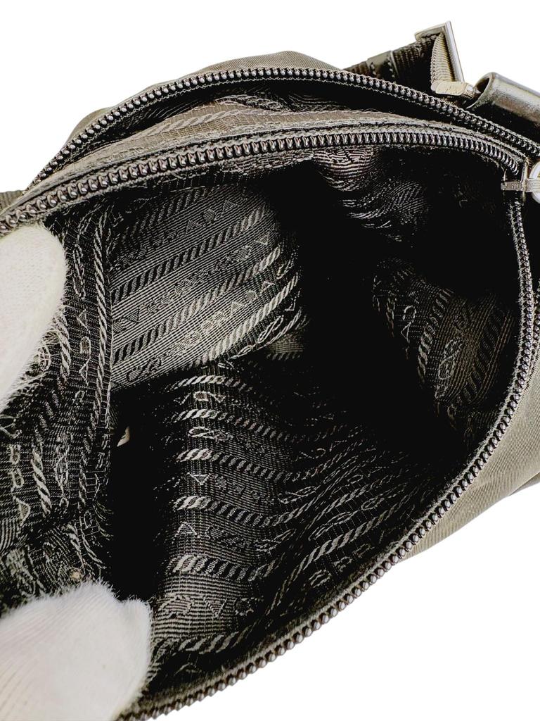 Gebrauchte PRADA Dreieck Logo Crossbody Tessuto Umhängetasche BT0520