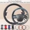 Customized DIY Car Steering Wheel Cover For Toyota Highlander 2014 2015 2016 2017 2018 2019 Sienna 2015-2019 Microfiber Leather