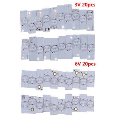 20Pcs 3V 6V Smd Lamp Beads With Optical Lens Fliter For 32-65 Inch Led Tv Repair