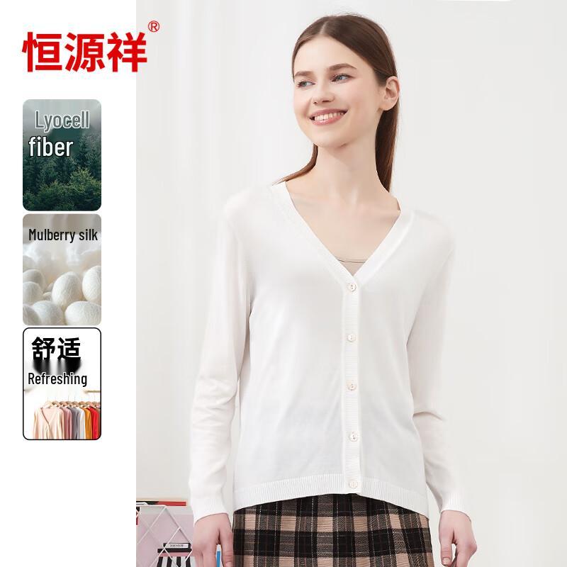 

Женский кардиган с V-образным вырезом из шелковой смеси Hengyuanxiang XL