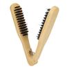 Clamp Hair Brush Straightener High Temperature Resistant Double Sided Wood Hair Straightener Hair