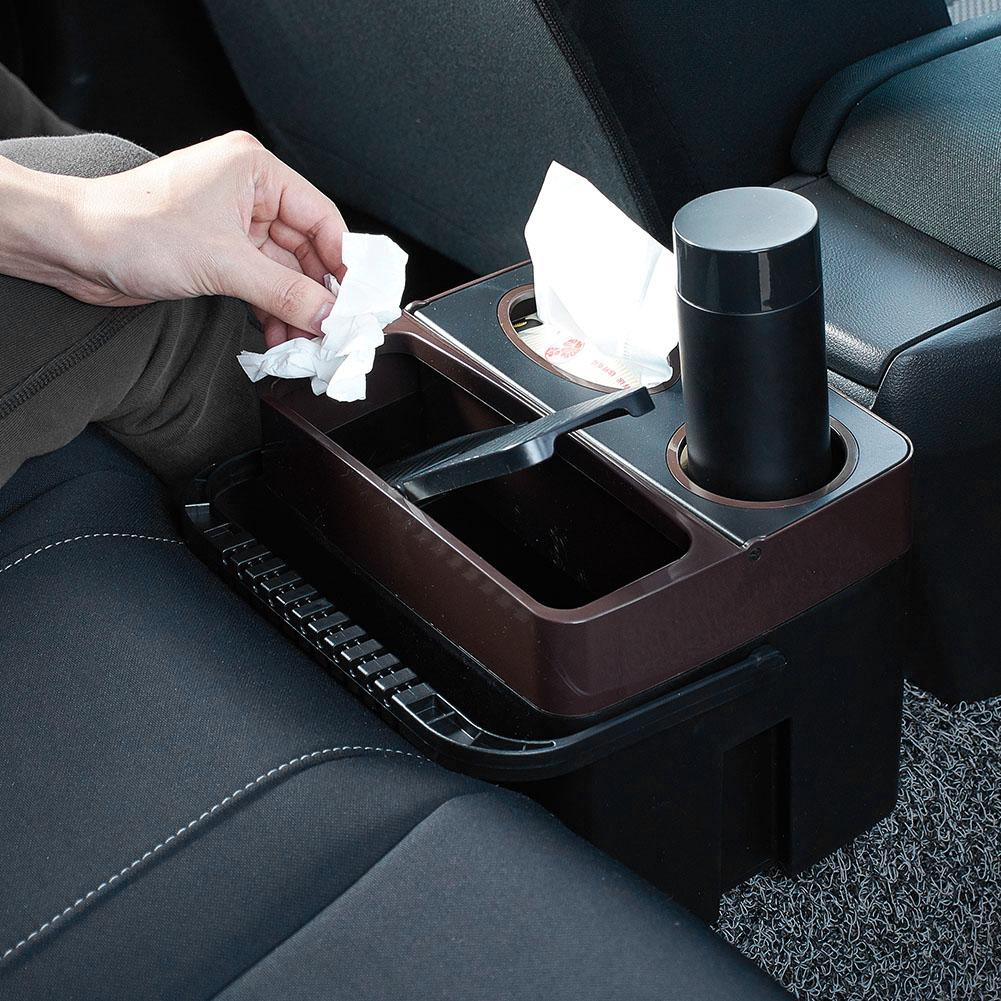 Multi-functional Car Interior Trash Can Passenger Trash Can Storage Box Beverage Cup Holder Storage Box Car Paper Napkin Holder