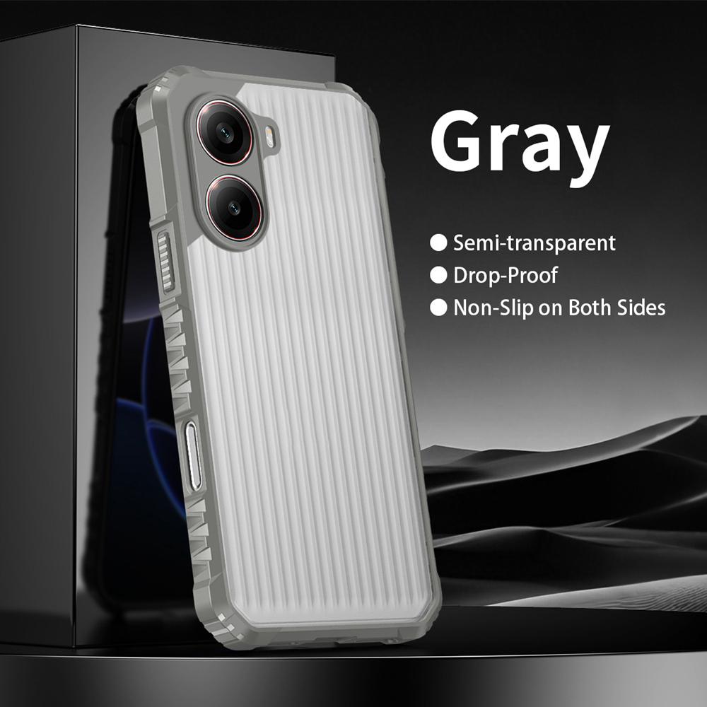 KEYSION Heavy Duty Shockproof Phone Case for Xiaomi POCO X7 Pro Soft Silicone+PC Translucent Matte Back Cover for Redmi Turbo 4