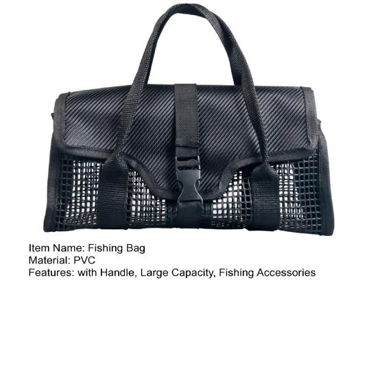 Přenosná taška na jigové nástrahy s rukojetí Velkokapacitní organizér na jigové nástrahy Síťovaná kapsa Příslušenství pro sladkovodní a mořský rybolov
