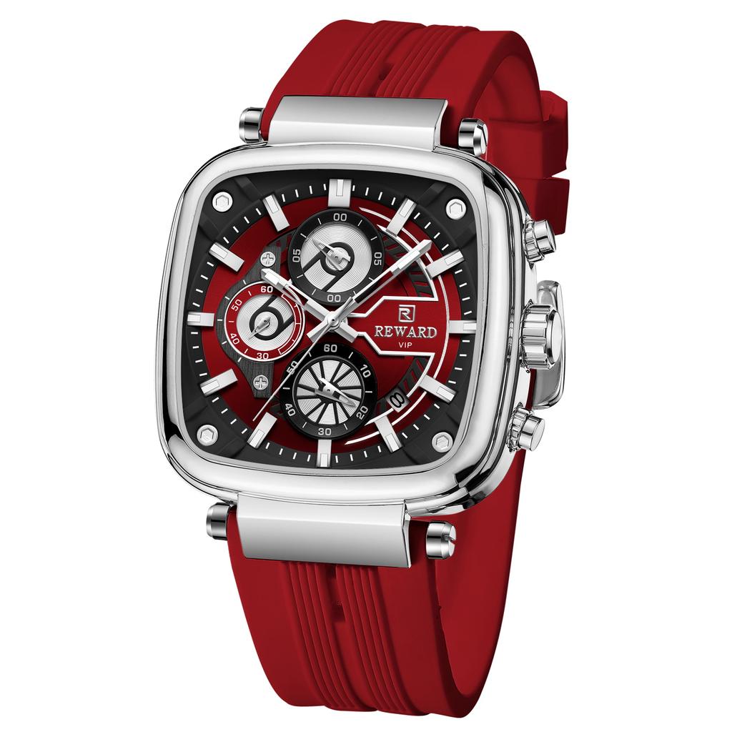 REWARD Reward Men Watches High Quality Coolest Fashion Silicone Quartz Watch logo Waterproof IP Plating Watch for Men