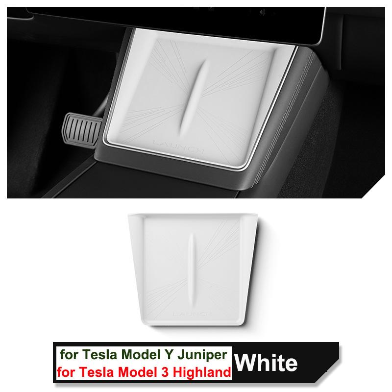 

For Tesla Model Y Juniper 2025 Center Console GPS Screen Frame Protector Strip Model 3 Highland Wireless Charger Pad Cover
