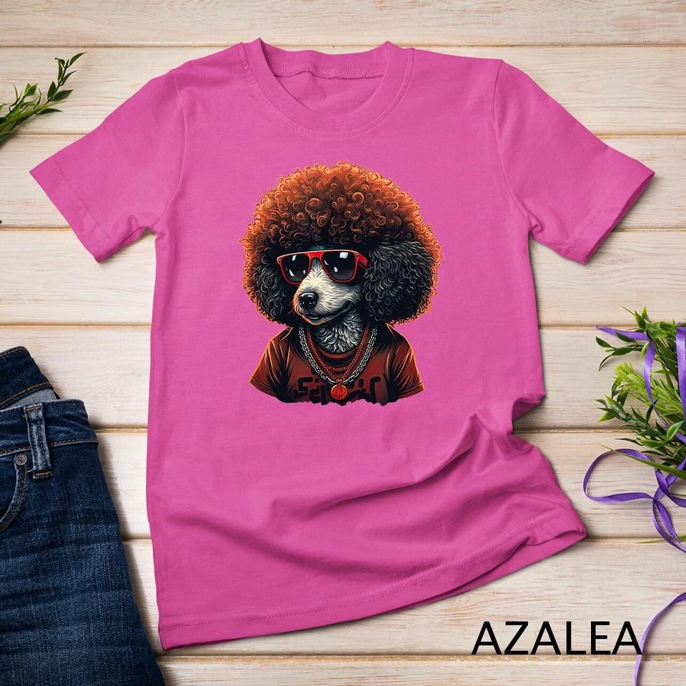 Funny Poodle Dog Miniature Poodle Toy Poodle Retro Sunset T-Shirt Unisex T-shirt 9 S