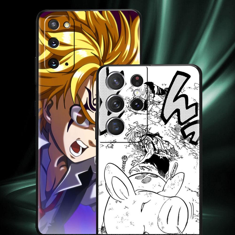 Bumper Case For Samsung Galaxy S22 Ultra S21 FE S20 Plus S10 Lite Phone Cover S10e S9 S8 S7 Silicone Funda The Seven Deadly Sins