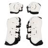Horse Front Tendon Boots Adjustable Breathable Open Front Protective Horse Tendon Boots for Jumping White