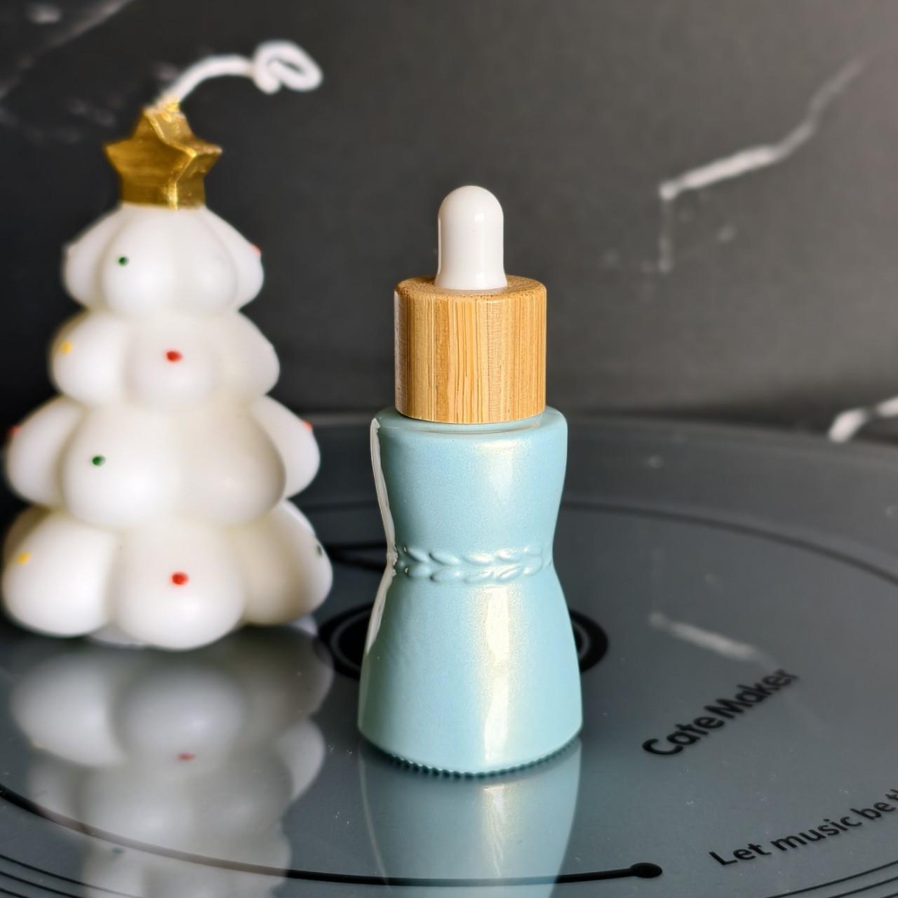 12ml Glass Pipette Bottle Empty, Light-Protective Dropper Container for Essential Oil, Portable Sample Vial