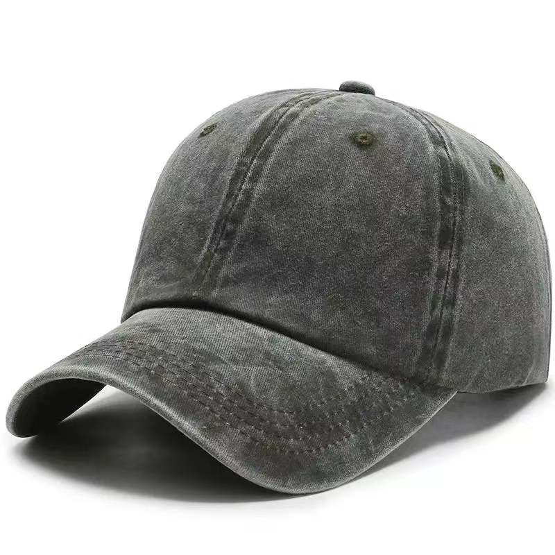Sporty Common Unstructured Soft Custom Logo Unisex Vintage Distressed Cotton 6-Panel Baseball Cap Dad Hats Metal Four