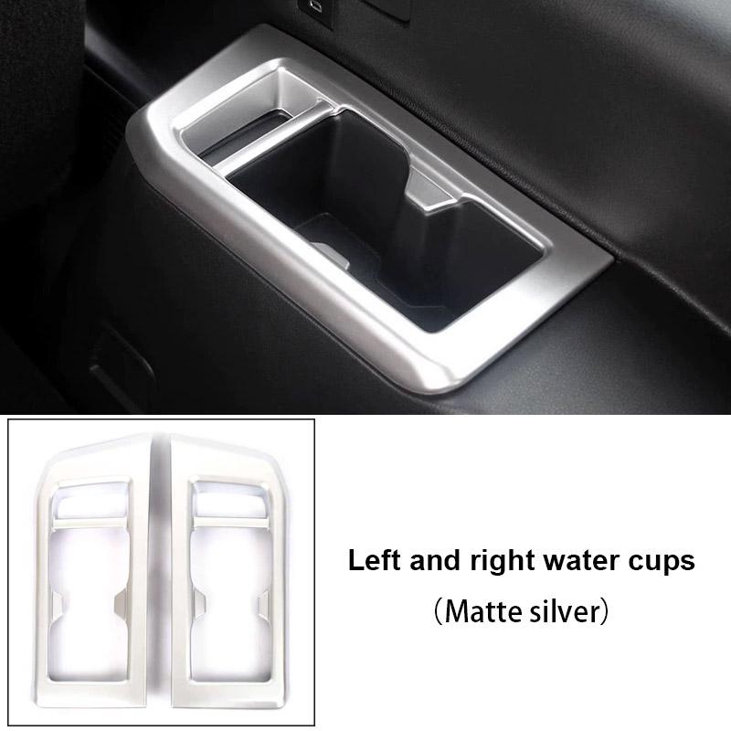 Vtear Rear Seat Cup Holder Protective Cover Decoration Car Interior Accessory For Toyota Land Cruiser 250 Prado LC250 2024-2025