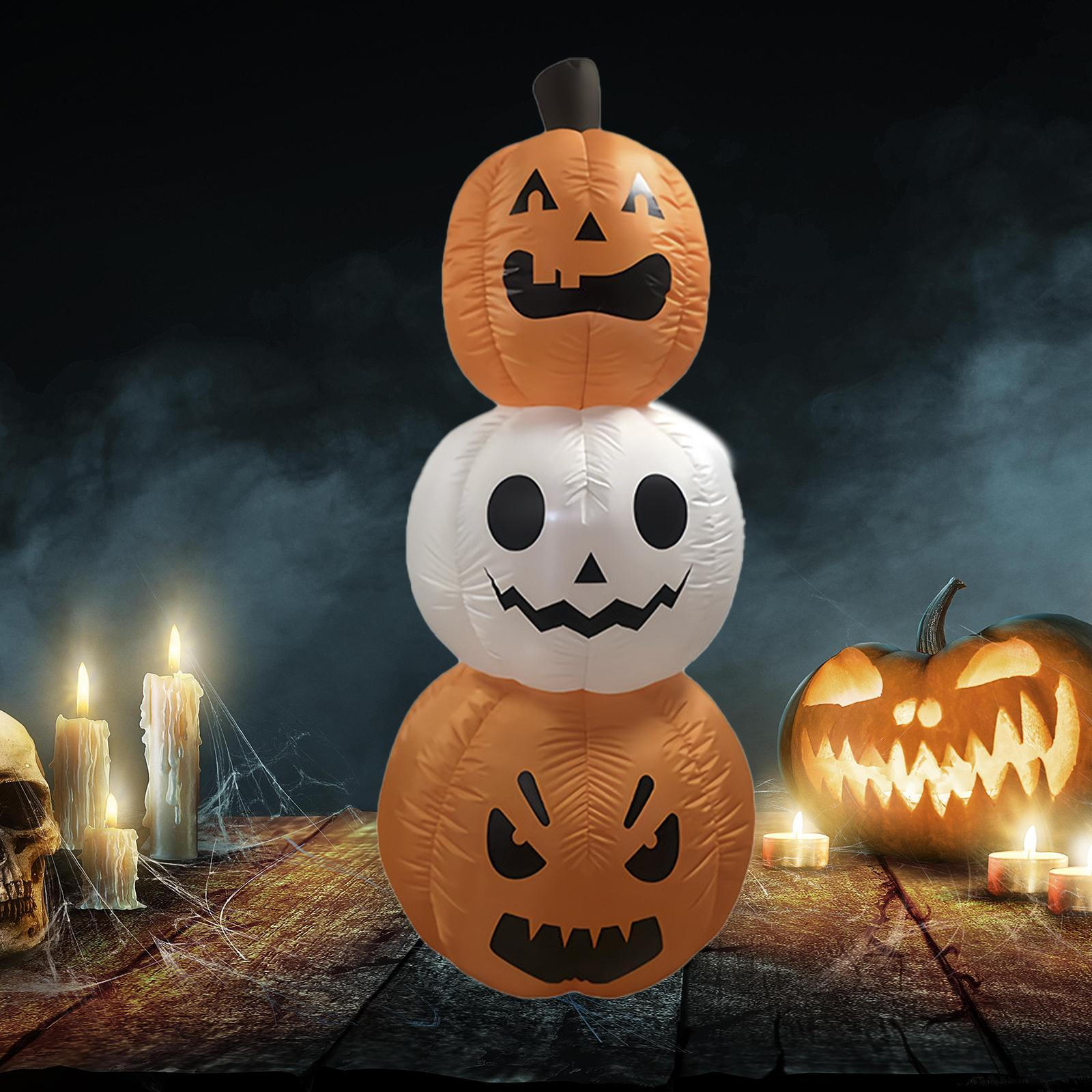 

Надувной Хэллоуинский Декор Тыква Высота 180 см Сезонный со Светодиодной Подсветкой Украшение Двора для Празднований