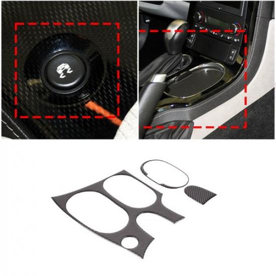 Carbon Fiber Center Control Gear Shift Panel Trim Sticker for Corvette C6 05-13