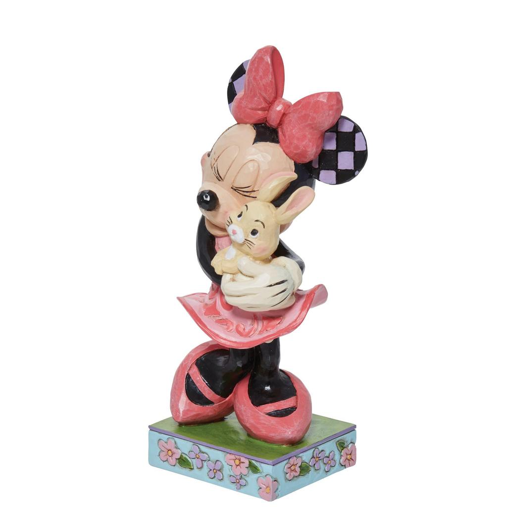 Enesco Disney Traditional Spring Minnie Holding Bunny Figure Tall 5.5"