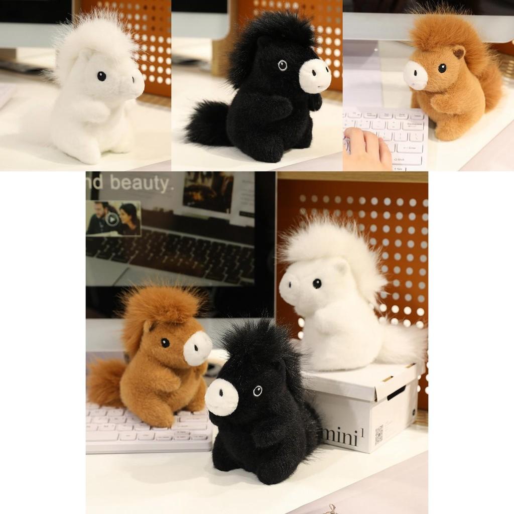 Plush Pony Stuffed Animal Toy For Kids And Girls Gift Decor Office Desk Companion