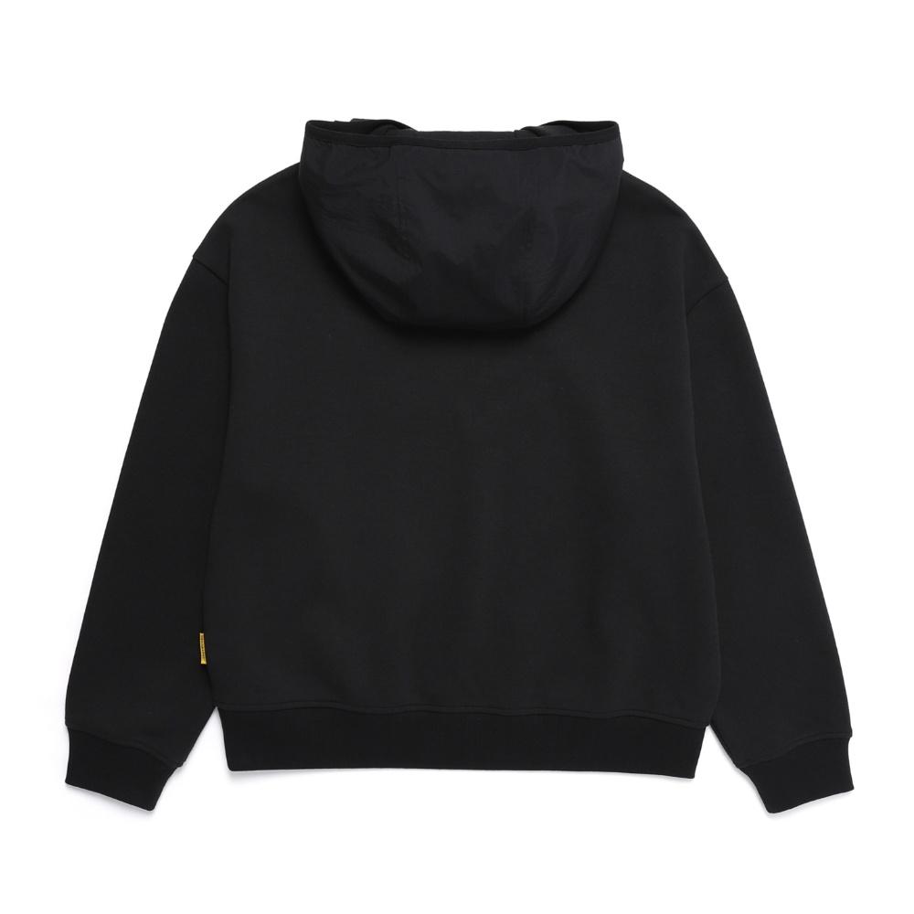 N251Whd080 Women'S Hybrid Semi-Overfit Hoodie Carbon Black