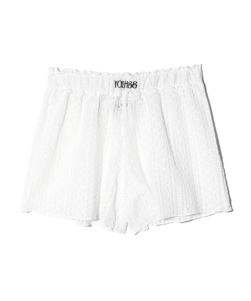 YOUHEE Youhee Lace Layerd Shorts White