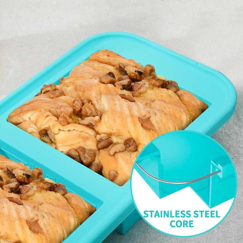 2 Cup Silicone Freezer Tray with Lid Reusable Silicone Soup Freezer Molds for Freeze and Store Soup, Broth, Sauce, Leftovers