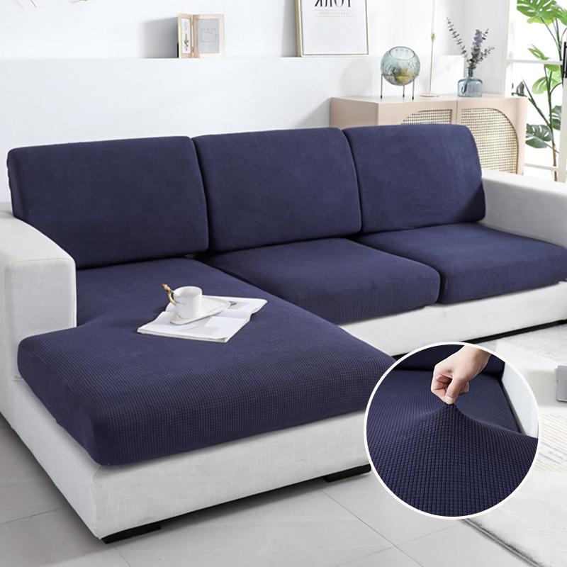 Thick Cushion Cover Wave Pattern Jacquard Sofa Seat Cover for Living Room L-Shaped Corner Sofa Backrest Sofa Protector