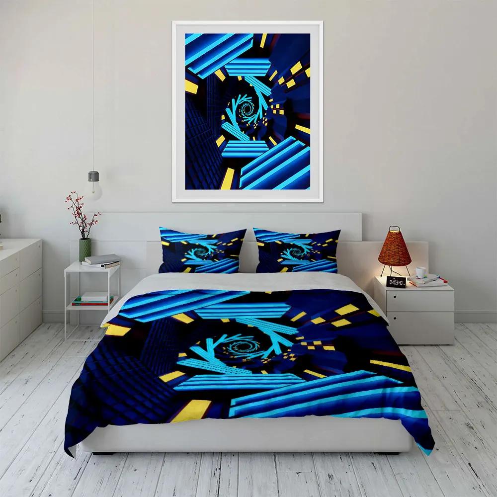 "Futuristic Decor Set for Room" Soft Comfortable Duvet Cover Bedding Set Included 1*Duvet Cover & 2*Pillowcases gift
