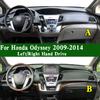 For Honda Odyssey RB3 RL1 RA6/7/8 2009-2014 Dashmat Dashboard Cover Trument Panel Sunscreen Ulation Pad Anti-Dirt Dash Mat