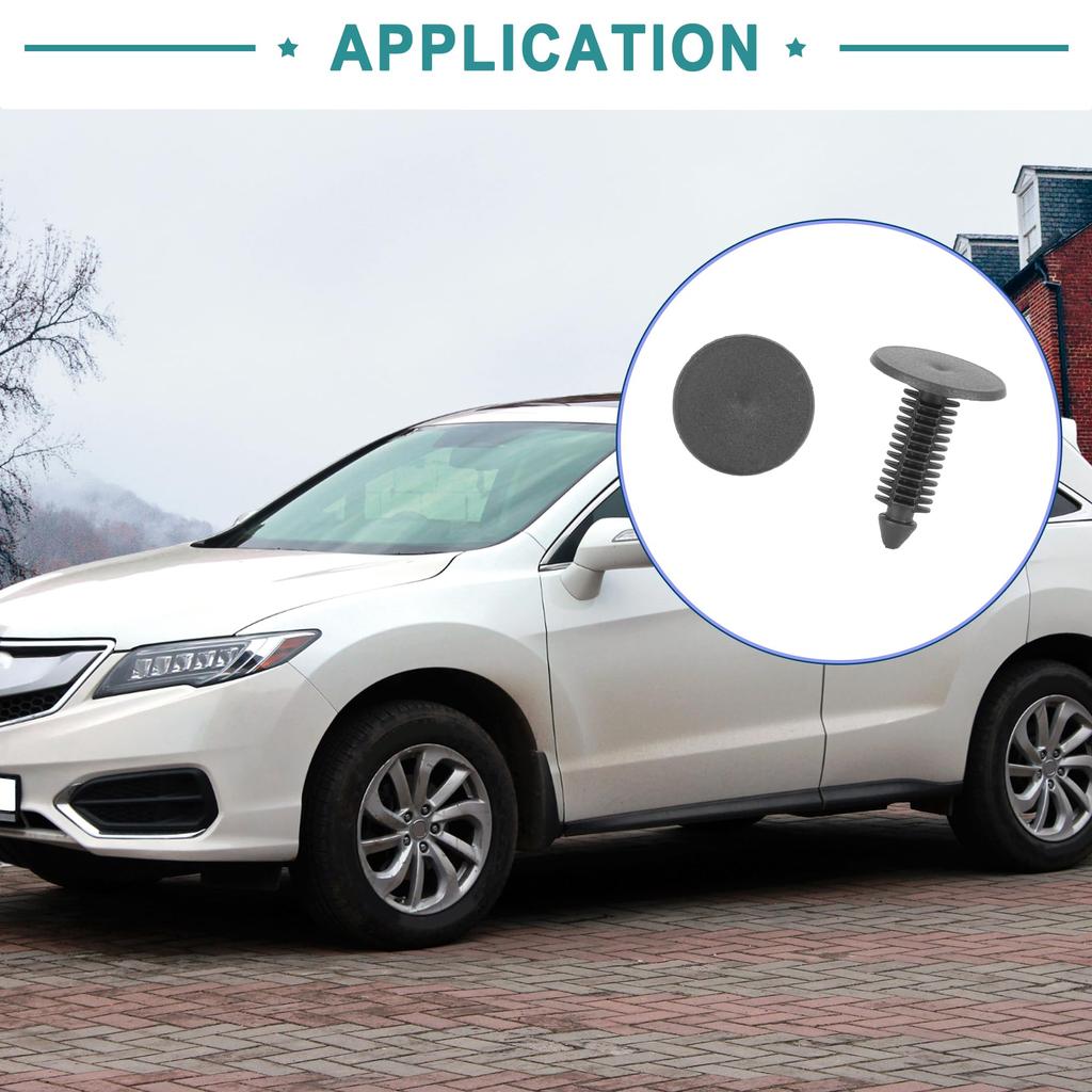 ACROPIX 30pcs Black Plastic Bolts Rivet Fasteners for Car Celestial Trim Panel Clips 8mm Hole Diameter