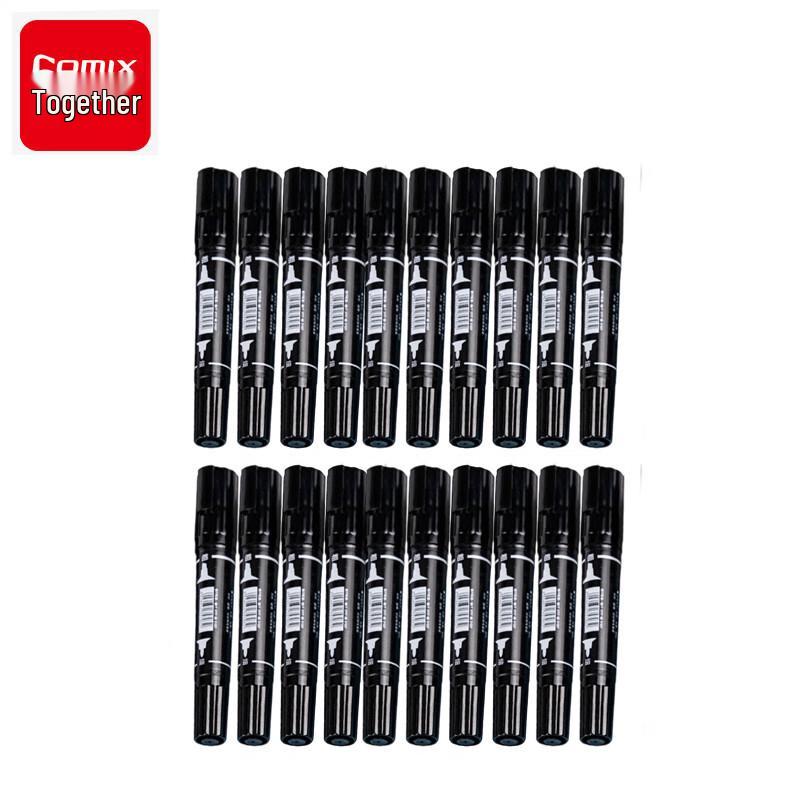COMIX Dual-Tip Black Permanent Markers