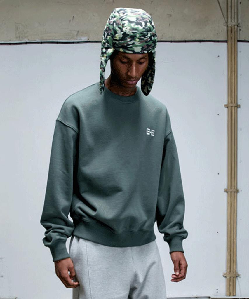 ERER Embroidered Detail Sweatshirt Green