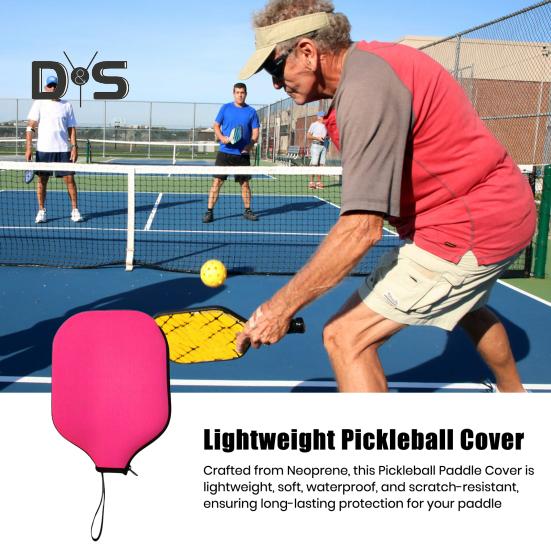 Pickleball Paddle Cover Lightweight Pickleball Racket Sleeve with Lanyard Waterproof Scratch-Resistant Pickleball Accessories