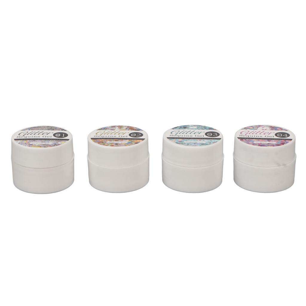 Holographisches Reflektierendes Glitzer Gel 8 Farben Funkelnd Glänzend Blitzend UV LED Nagellack Set