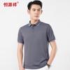 Hengyuanxiang Men's Antibacterial Ice Silk Polo T-Shirt