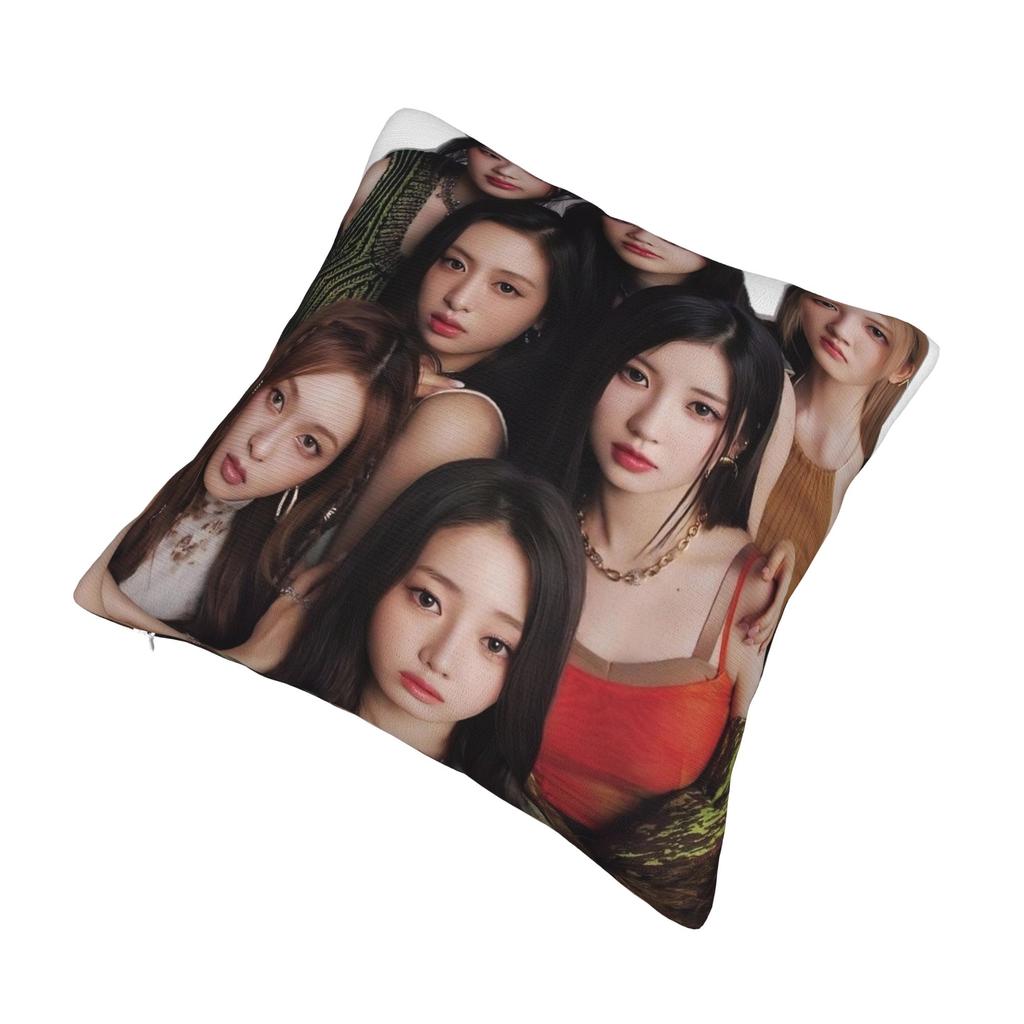 Kpop Style Babymonsters Group Pillowcase Soft Polyester Cushion Cover Gift Throw Pillow Case Cover Bedroom Zipper 40*40Cm