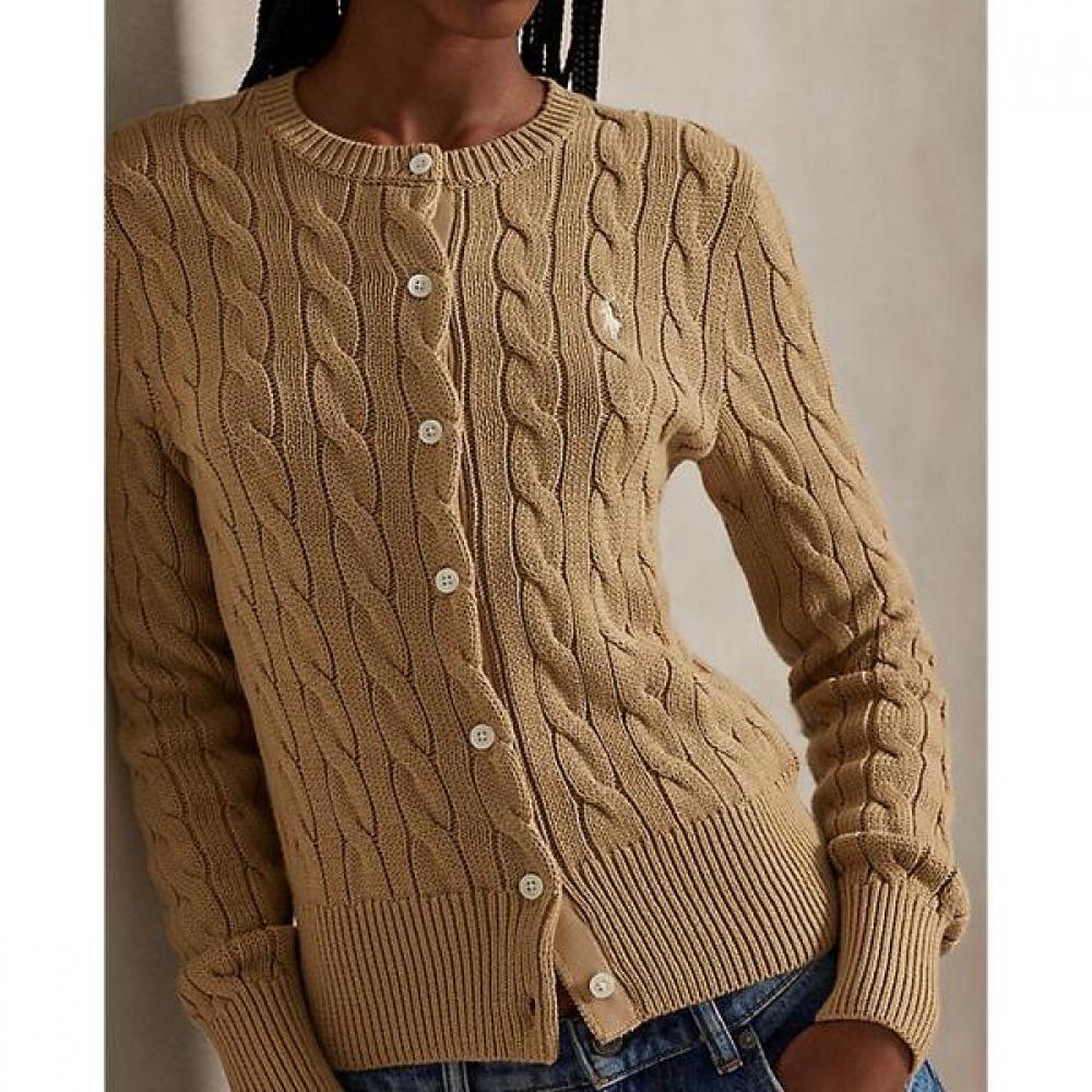 Polo Ralph Lauren Women S Cable Knit Cotton Crew Cardigan wmpoSwendw20547250