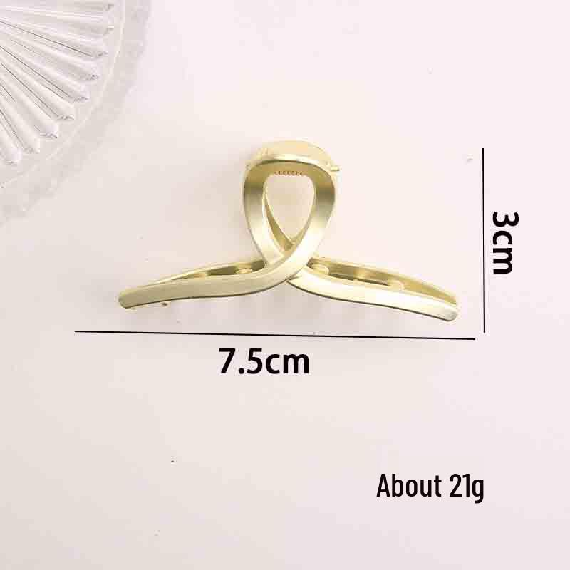 Large Metal Shark Hair Claw Clip – Korean Style Celebrity Hairpin