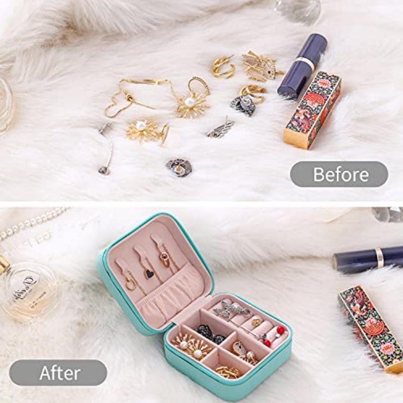 Mini Jewelry Box, Small Travel Jewelry Storage Box, Portable Jewelry Box Mini Storage Box Ring Earrings Necklace Display Box