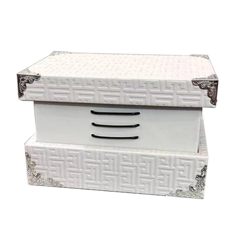 

Leather Jewelry Box Luxury Ring Earring Storage Boxes Women s Jewelry Organizer Packaging Box Room Desktop Decoration Ornaments Small 20.5x14.5x13.5 светло-серый