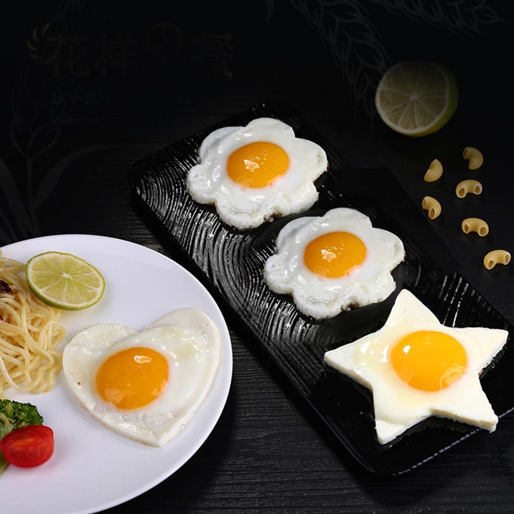 3-piece Set of Fried Egg Molds, Stainless Steel Toast Egg Molds