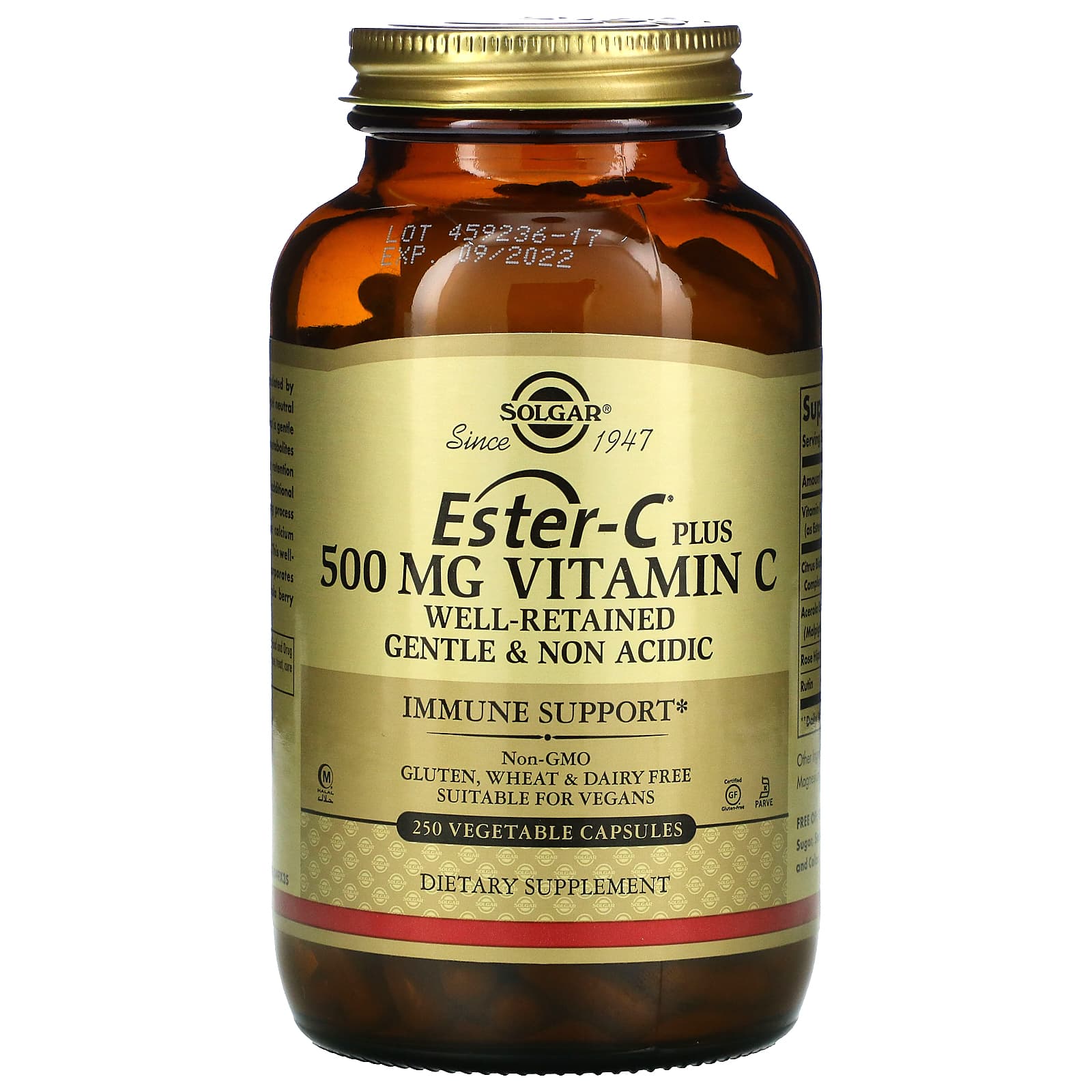 

Solgar, Ester-C Plus, Vitamin C, 500mg, 250 veggie capsules