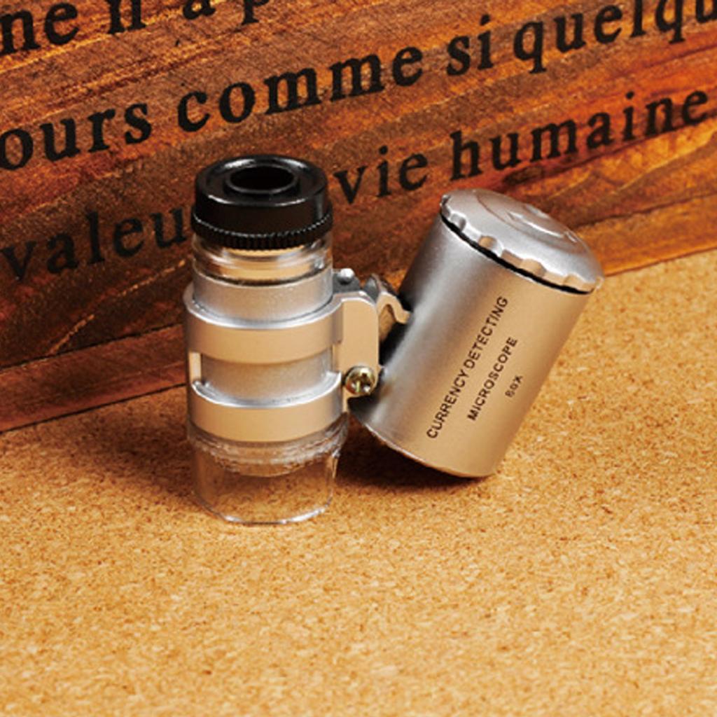 Digital Pocket Microscope with UV Light LED-Illumination for Examining Coins