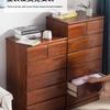 Solid Wood Five-Drawer Chest - No Installation Required, Spacious Bedroom Storage Cabinet