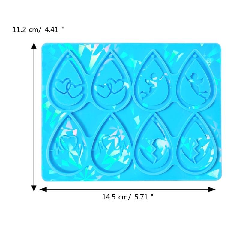Portable Silicone Mold Valentine's Day Earring Pendant Molds Holographical Earrings Mould Jewelry Moulds for DIY Lovers