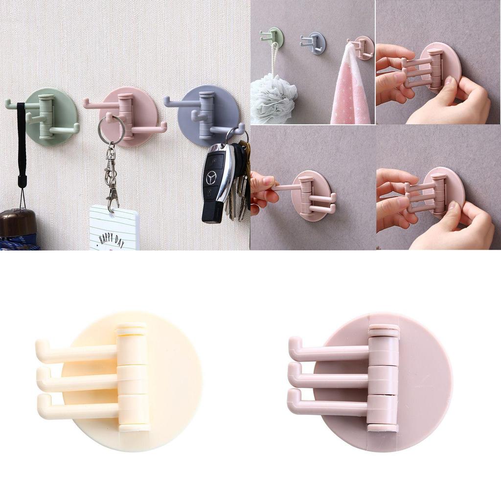 Stylish Wall Mounted Rotatable Hooks Perfect For Efficient Kitchen Towel Storage Solutions