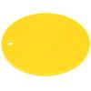 Rund Form Mat Livsmedelskvalitet Förtjockad Silikon Placemat Isolationsdyna Mikrovågsugnsmatta Gul