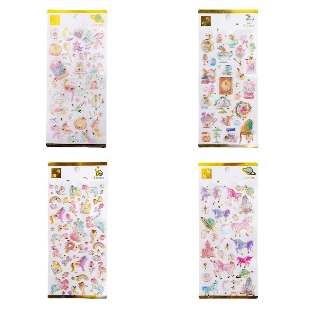 INS Magic Planet Crystal Epoxy Space Sticker Kawaii Transparent Three-Dimensional Handbook Diary Decoration DIY Children's Gift